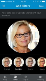 LinkedIn-profiilikuvan filtterit